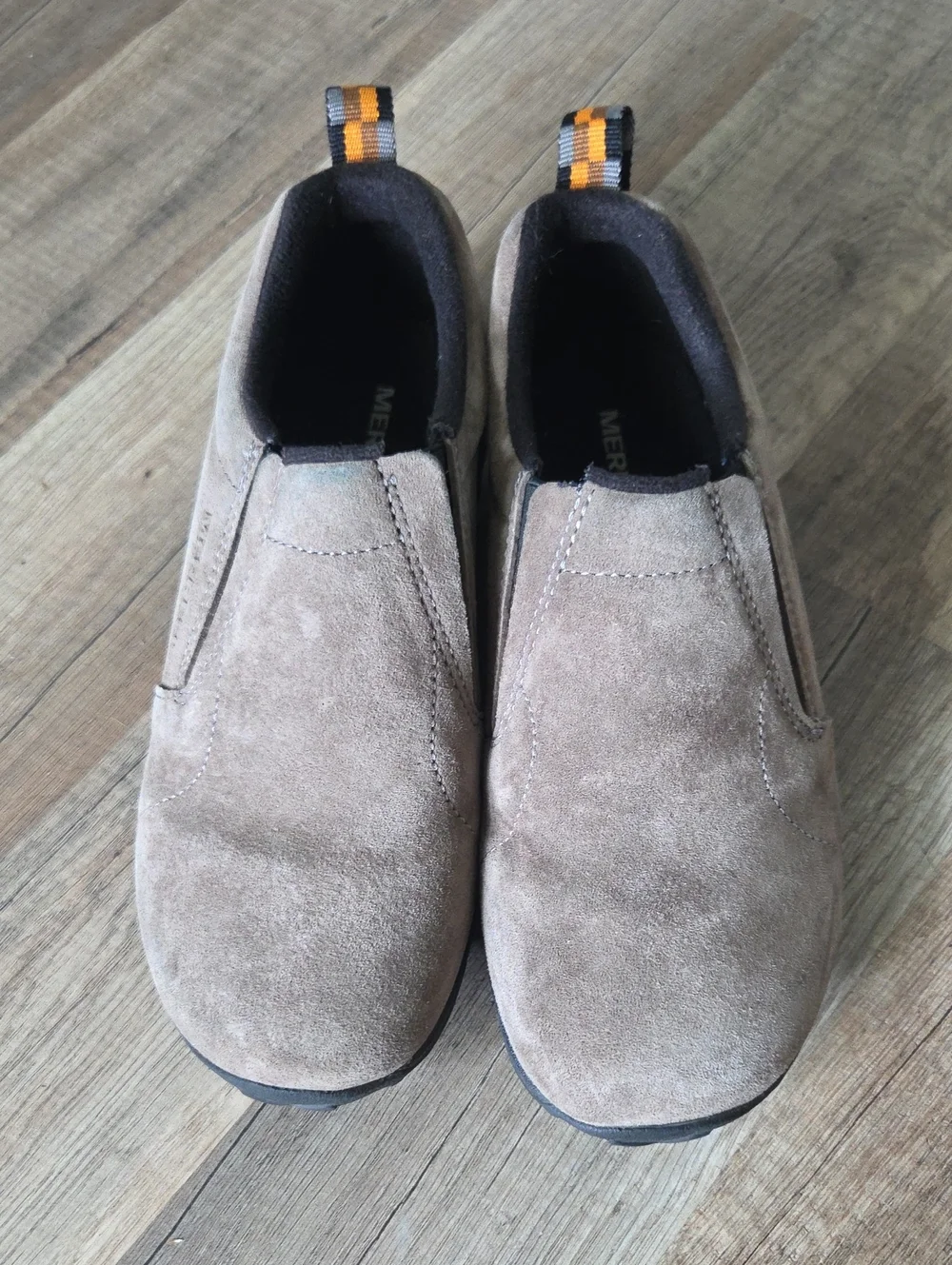 Merrell Kids Slip-On Suede Jungle Moc Taupe Shoes